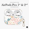 image:imagekate spade new york AirPods Pro Protective Case with Keychain Ring  Multi Floral Black and White Compatible with AirPods Pro 2nd  1st GenerationMulti Floral Rose