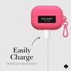 image:imagekate spade new york AirPods Pro Protective Case with Keychain Ring  Multi Floral Black and White Compatible with AirPods Pro 2nd  1st GenerationPom Pom Pink