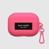 image:imagekate spade new york AirPods Pro Protective Case with Keychain Ring  Multi Floral Black and White Compatible with AirPods Pro 2nd  1st GenerationPom Pom Pink