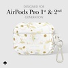 image:imagekate spade new york AirPods Pro Protective Case with Keychain Ring  Multi Floral Black and White Compatible with AirPods Pro 2nd  1st GenerationSunshine Floral