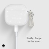 image:imagekate spade new york AirPods Pro Protective Case with Keychain Ring  Multi Floral Black and White Compatible with AirPods Pro 2nd  1st GenerationThat Sparkle Silver