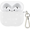 image:imagekate spade new york AirPods Pro Protective Case with Keychain Ring  Multi Floral Black and White Compatible with AirPods Pro 2nd  1st GenerationThat Sparkle Silver