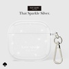 image:imagekate spade new york AirPods Pro Protective Case with Keychain Ring  Multi Floral Black and White Compatible with AirPods Pro 2nd  1st GenerationThat Sparkle Silver