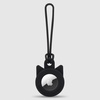 image:imagekate spade new york AirTag Holder with Gold Ring Clip  Protective Case for Apple AirTag  Hollyhock CreamBlack Cat