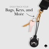 image:imagekate spade new york AirTag Holder with Gold Ring Clip  Protective Case for Apple AirTag  Hollyhock CreamBlack Cat