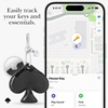 image:imagekate spade new york AirTag Holder with Gold Ring Clip  Protective Case for Apple AirTag  Hollyhock CreamBlack Spade