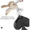 image:imagekate spade new york AirTag Holder with Gold Ring Clip  Protective Case for Apple AirTag  Hollyhock CreamBlack Spade