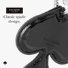 image:imagekate spade new york AirTag Holder with Gold Ring Clip  Protective Case for Apple AirTag  Hollyhock CreamBlack Spade
