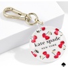 image:imagekate spade new york AirTag Holder with Gold Ring Clip  Protective Case for Apple AirTag  Hollyhock CreamCherry Dot