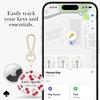image:imagekate spade new york AirTag Holder with Gold Ring Clip  Protective Case for Apple AirTag  Hollyhock CreamCherry Dot