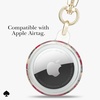image:imagekate spade new york AirTag Holder with Gold Ring Clip  Protective Case for Apple AirTag  Hollyhock CreamCherry Dot