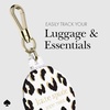image:imagekate spade new york AirTag Holder with Gold Ring Clip  Protective Case for Apple AirTag  Hollyhock CreamCity Leopard