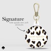 image:imagekate spade new york AirTag Holder with Gold Ring Clip  Protective Case for Apple AirTag  Hollyhock CreamCity Leopard