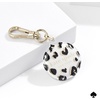 image:imagekate spade new york AirTag Holder with Gold Ring Clip  Protective Case for Apple AirTag  Hollyhock CreamCity Leopard