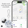image:imagekate spade new york AirTag Holder with Gold Ring Clip  Protective Case for Apple AirTag  Hollyhock CreamFlowerbed Blue