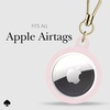 image:imagekate spade new york AirTag Holder with Gold Ring Clip  Protective Case for Apple AirTag  Hollyhock CreamHollyhock Cream