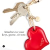 image:imagekate spade new york AirTag Holder with Gold Ring Clip  Protective Case for Apple AirTag  Hollyhock CreamRed Heart