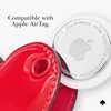 image:imagekate spade new york AirTag Holder with Gold Ring Clip  Protective Case for Apple AirTag  Hollyhock CreamRed Heart