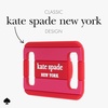 image:imagekate spade new york AirTag Holder with Gold Ring Clip  Protective Case for Apple AirTag  Hollyhock CreamSeaside Stripe
