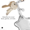 image:imagekate spade new york AirTag Holder with Gold Ring Clip  Protective Case for Apple AirTag  Hollyhock CreamSilver Star