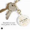image:imagekate spade new york AirTag Holder with Gold Ring Clip  Protective Case for Apple AirTag  Hollyhock CreamSunshine Floral