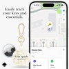 image:imagekate spade new york AirTag Holder with Gold Ring Clip  Protective Case for Apple AirTag  Hollyhock CreamSunshine Floral