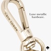 image:imagekate spade new york AirTag Holder with Gold Ring Clip  Protective Case for Apple AirTag  Hollyhock CreamSunshine Floral