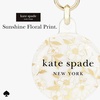 image:imagekate spade new york AirTag Holder with Gold Ring Clip  Protective Case for Apple AirTag  Hollyhock CreamSunshine Floral