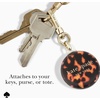 image:imagekate spade new york AirTag Holder with Gold Ring Clip  Protective Case for Apple AirTag  Hollyhock CreamTortoiseshell