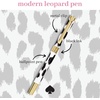 image:imagekate spade new york Black Ink Ballpoint Pen with Reusable Gift Box Professional Office Pen for Women Accepts Standard Refills Modern LeopardModern Leopard