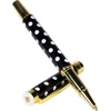 image:imagekate spade new york Black Ink Ballpoint Pen with Reusable Gift Box Professional Office Pen for Women Accepts Standard Refills Modern LeopardPolka Dots blackwhite