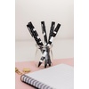 image:imagekate spade new york Black Ink Pen Set of 5 Cute Leopard Click Pens Plastic Retractable Pens for Writing and Journaling Forest FelineDots and Stripes