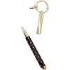 image:imagekate spade new york Black Metal Ink Pen Key Fob Black Ink Ballpoint Keychain Pen Pin DotPin Dot
