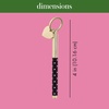 image:imagekate spade new york Black Metal Ink Pen Key Fob Black Ink Ballpoint Keychain Pen Pin DotPin Dot