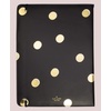 image:imagekate spade new york BlackGold Leatherette Notepad Folio Professional Padfolio with Lined Writing Pad Interior Pocket and Pen Loop Scatter DotScatter Dot