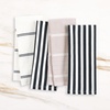 image:imagekate spade new york Botanical Stripe Kitchen Towels 4Pack Set Absorbent 100 Cotton BlackBeige 17x28BlackBeige