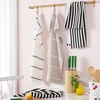 image:imagekate spade new york Botanical Stripe Kitchen Towels 4Pack Set Absorbent 100 Cotton BlackBeige 17x28BlackBeige