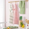 image:imagekate spade new york Botanical Stripe Kitchen Towels 4Pack Set Absorbent 100 Cotton BlackBeige 17x28GreenPink