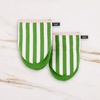 image:imagekate spade new york Botanical Stripe Mini Oven Mitt 2Pack Set 55 x 8 GreenPinkGreenPink