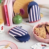 image:imagekate spade new york Botanical Stripe Mini Oven Mitt 2Pack Set 55 x 8 GreenPinkNavy BlueRed