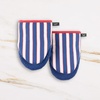 image:imagekate spade new york Botanical Stripe Mini Oven Mitt 2Pack Set 55 x 8 GreenPinkNavy BlueRed