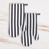 image:imagekate spade new york Botanical Stripe Oven Mitt 2Pack Set 7 x 13 GreenPinkBlackBeige