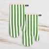 image:imagekate spade new york Botanical Stripe Oven Mitt 2Pack Set 7 x 13 GreenPinkGreenPink