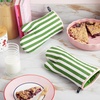 image:imagekate spade new york Botanical Stripe Oven Mitt 2Pack Set 7 x 13 GreenPinkGreenPink