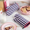 image:imagekate spade new york Botanical Stripe Oven Mitt 2Pack Set 7 x 13 GreenPinkNavy BlueRed