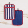 image:imagekate spade new york Botanical Stripe Pot Holder 2Pack Set 7 x 10 GreenPinkNavy BlueRed