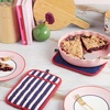 image:imagekate spade new york Botanical Stripe Pot Holder 2Pack Set 7 x 10 GreenPinkNavy BlueRed