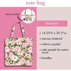 image:imagekate spade new york Canvas Tote Bag for Women Cute Tote Bag for Work or Teacher Canvas Beach Bag Book Tote with PocketHidden Garden