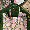 image:imagekate spade new york Canvas Tote Bag for Women Cute Tote Bag for Work or Teacher Canvas Beach Bag Book Tote with PocketHidden Garden