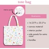 image:imagekate spade new york Canvas Tote Bag for Women Cute Tote Bag for Work or Teacher Canvas Beach Bag Book Tote with PocketJoyful Garden